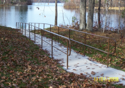 Custom Fabricated Walk-Way Hand Railings, Gov Thompson State Park, Richlen Enterprises, CNC Mill, stainless steel fabricationCustom machine metal fabrication shop, metal work, manufacturing Pound Wisconsin, cnc machine metal, stainless steel fabrication, metal fabrication companies, sheet metal, fabricated steel stairways, CNC Mill,crivitz wi, Steel Fabricating, at home fire pit, turning centers, Pound Wisconsin, precision metal fabrication,